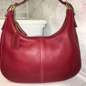 Coach Red Zoe Legacy Hobo